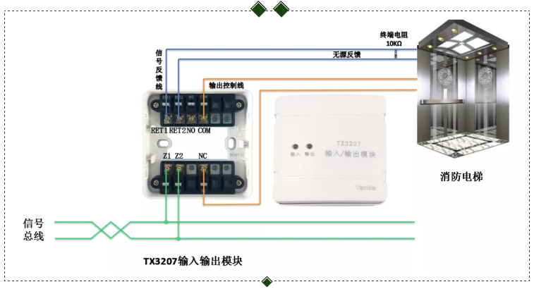 消防電梯模塊接線(xiàn)